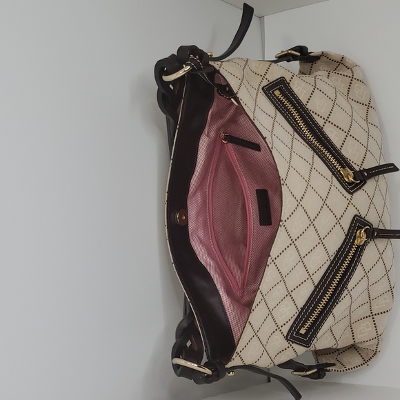 Dooney & Bourke Monogram Women Handbag, Medium, Light Beige and brown - Picture 11 of 16